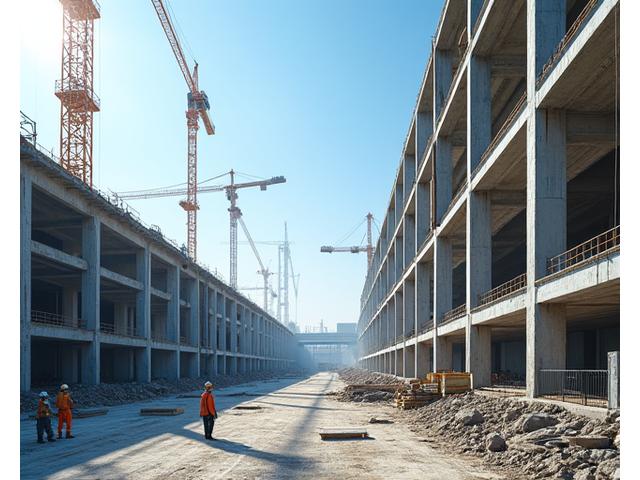 Bandomojo statybos projekto aikštelė su brėžiniais